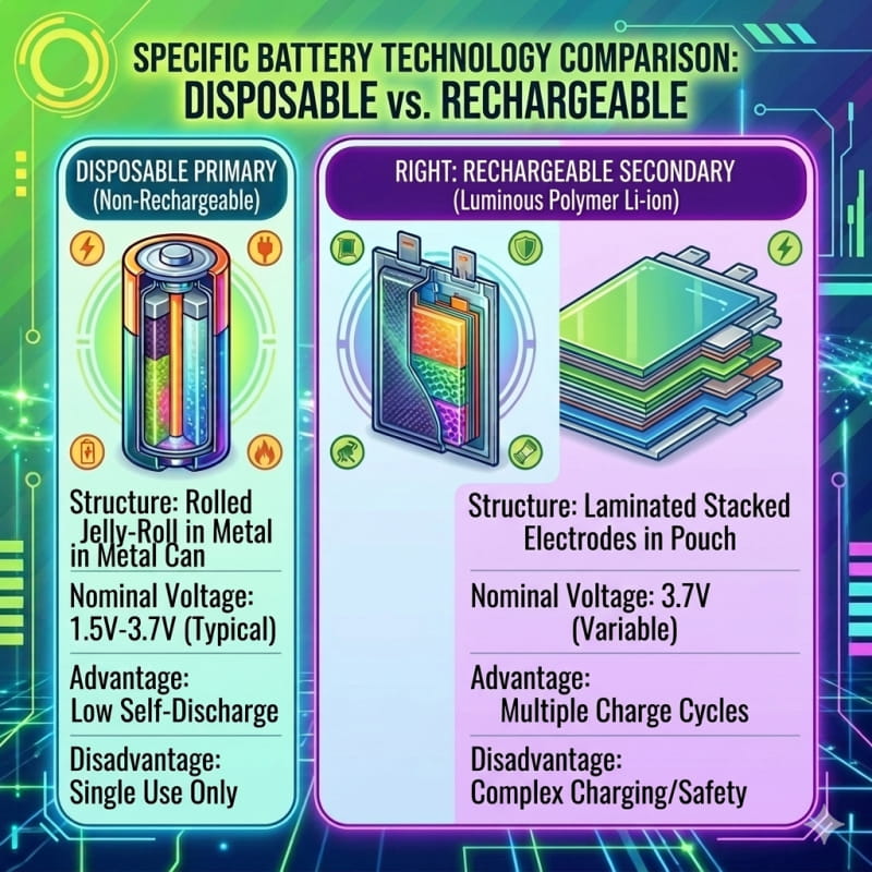 Primary vs Rechargeable Lithium Batteries: Differences & Selection Guide