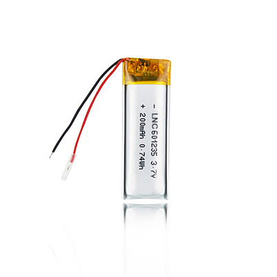 3.7V 200mAh 601235 Li ion Battery