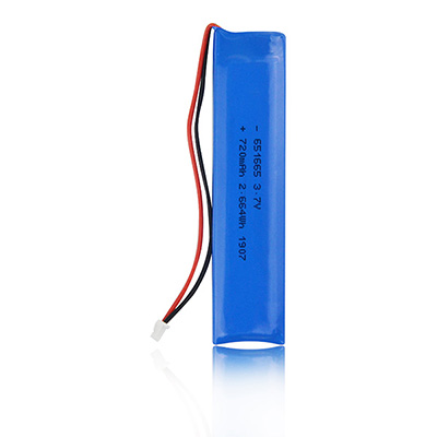 3.7V 720mAh 651665 Lithium ion Bbattery