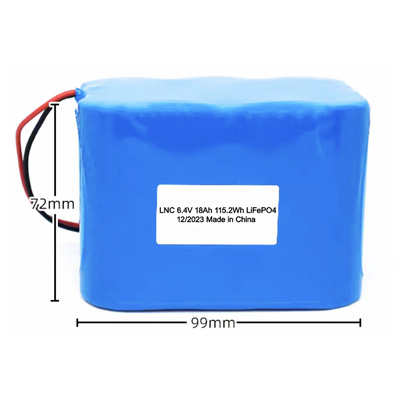 6.4V 18Ah 2S3P IFR32700 LiFePO4 Battery for Solar Lights Batteries