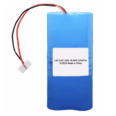 Custom 6.4V 12Ah 2S2P 32700 LiFePO4 Lithium Battery For Solar Street Light