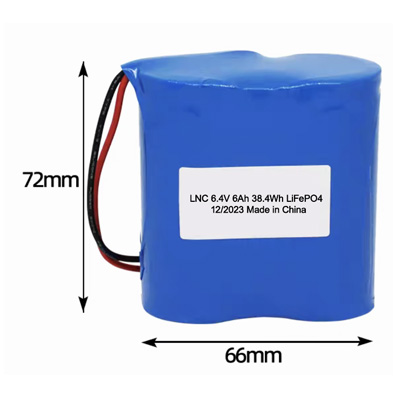 Custom 6.4V 6Ah 2S1P 32700 LiFePO4 Lithium ion Battery for Solar Lights