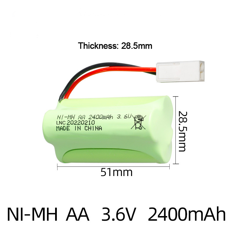 Ni-MH AA 3.6V 2400mAh With EL 2P Connector -SKU-9
