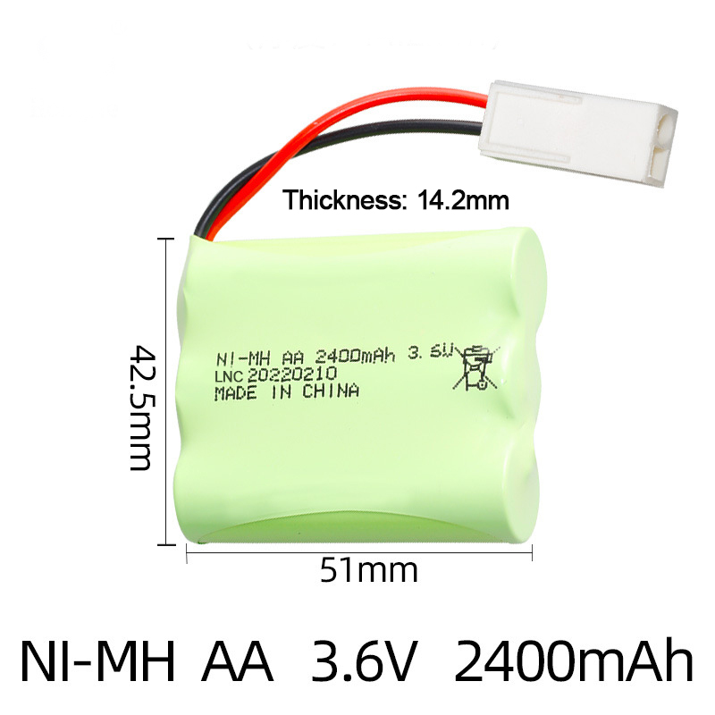 Ni-MH AA 3.6V 2400mAh With EL 2P Connector-SKU-3