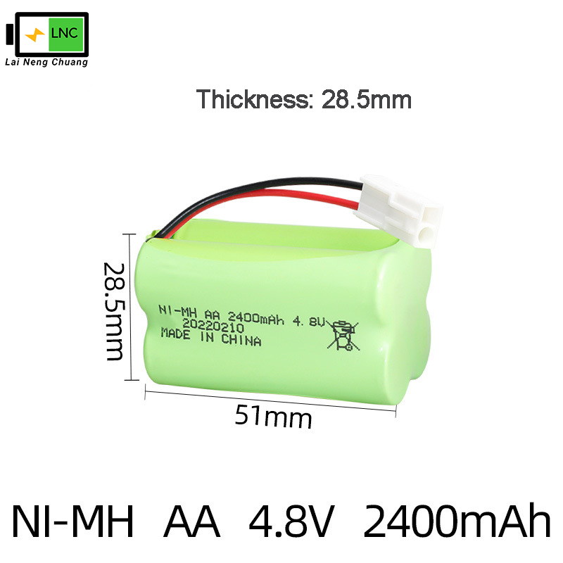 Ni-MH AA 4.8V 2400mAh With SKU-11-EL 2P Connector