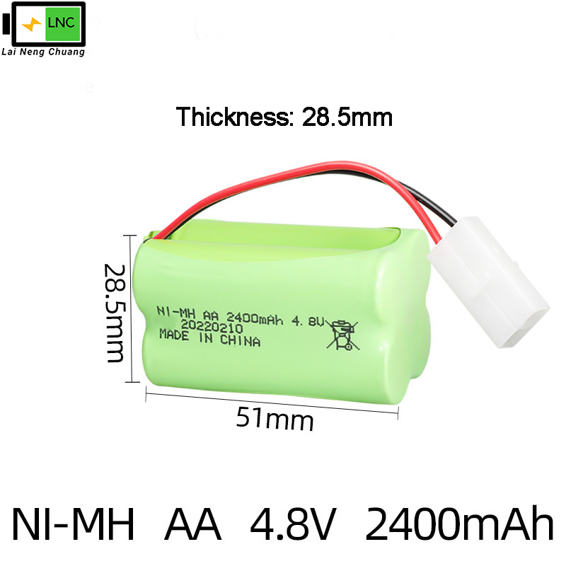 Ni-MH AA 4.8V 2400mAh With SKU-12-KET 2P Solid-core Connector