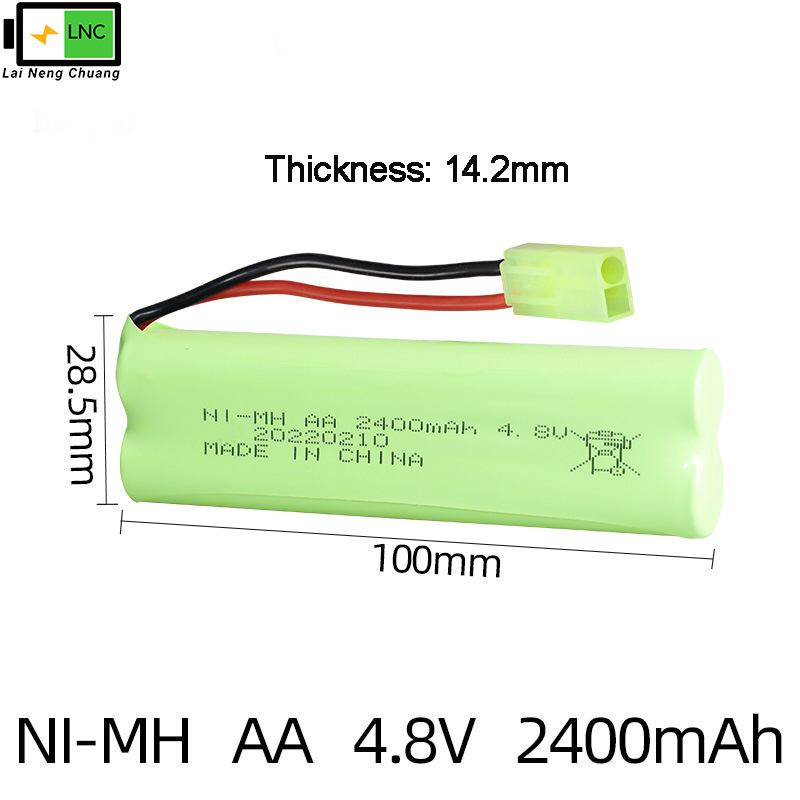 Ni-MH AA 4.8V 2400mAh With SKU-15- Mini Tamiya Connector 