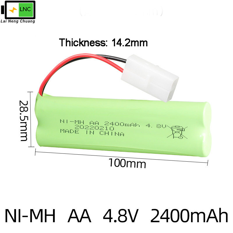 Ni-MH AA 4.8V 2400mAh With SKU-18-KET 2P Solid-core Connector 