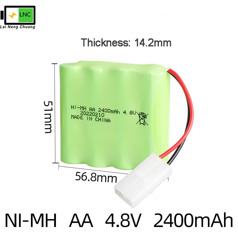 Ni-MH AA 4.8V 2400mAh With SKU-6-KET 2P Solid-core Connector