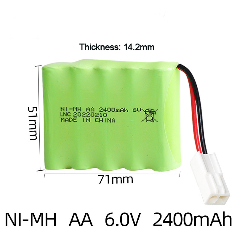 Ni-MH AA 6V 2400mAh With EL 2P Connector -SKU3