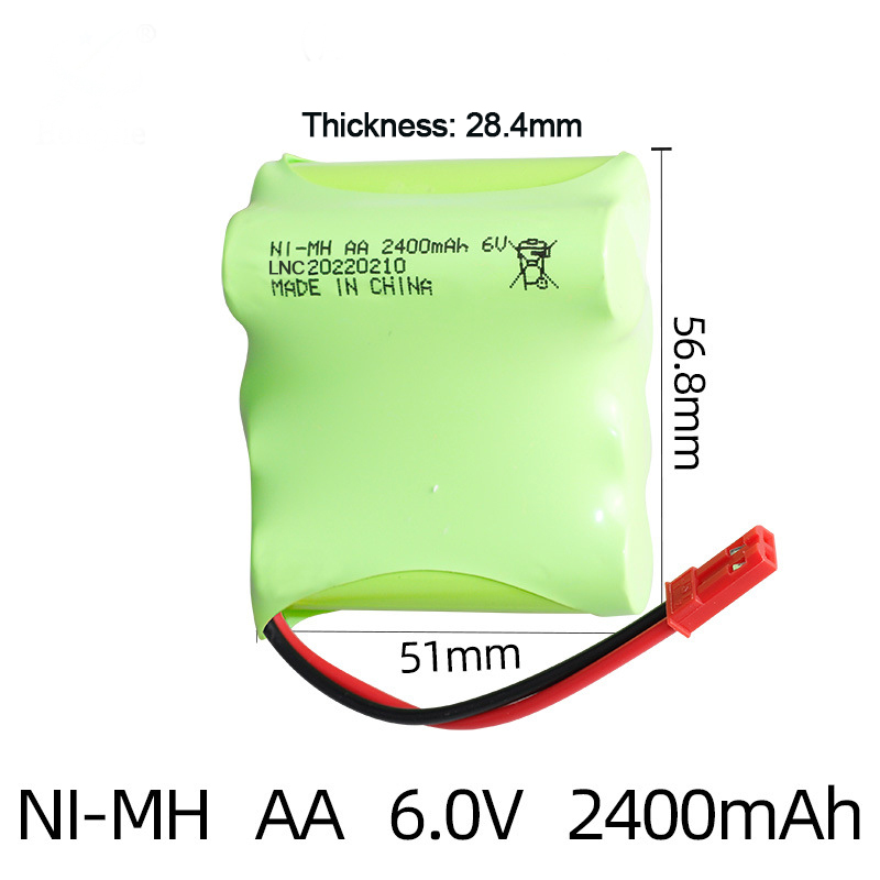 Ni-MH AA 6V 2400mAh With JST Connector-SKU14