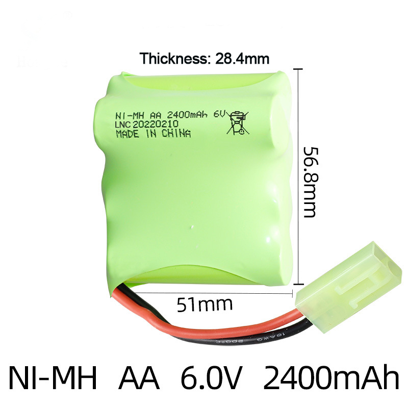 Ni-MH AA 6V 2400mAh With Mini Tamiya Connector-SKU17
