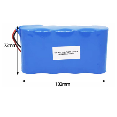 OEM 6.4V 12Ah 12000mAh 2S2P 32700 Lithium Rechargeable Battery for Solar Led Light